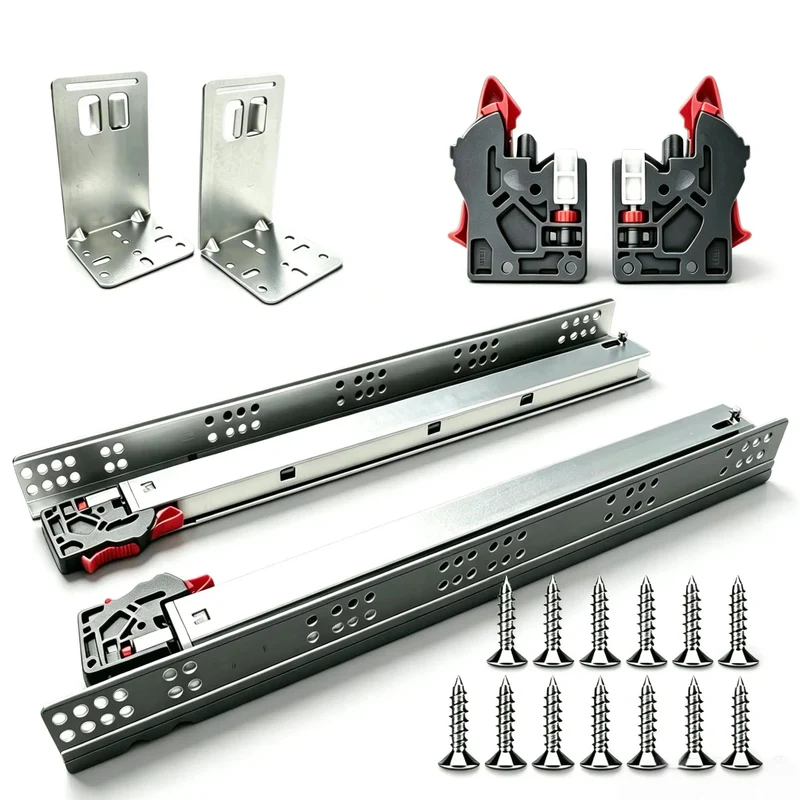 Top Shelf Soft Close Undermount Drawer Slides With Full Extension Runners For Kitchen Cabinets Smooth As Butter Glide Heavy Hitter Build Complete Hardware Kit With Rear Brackets And Screws For Quick Upgrades
