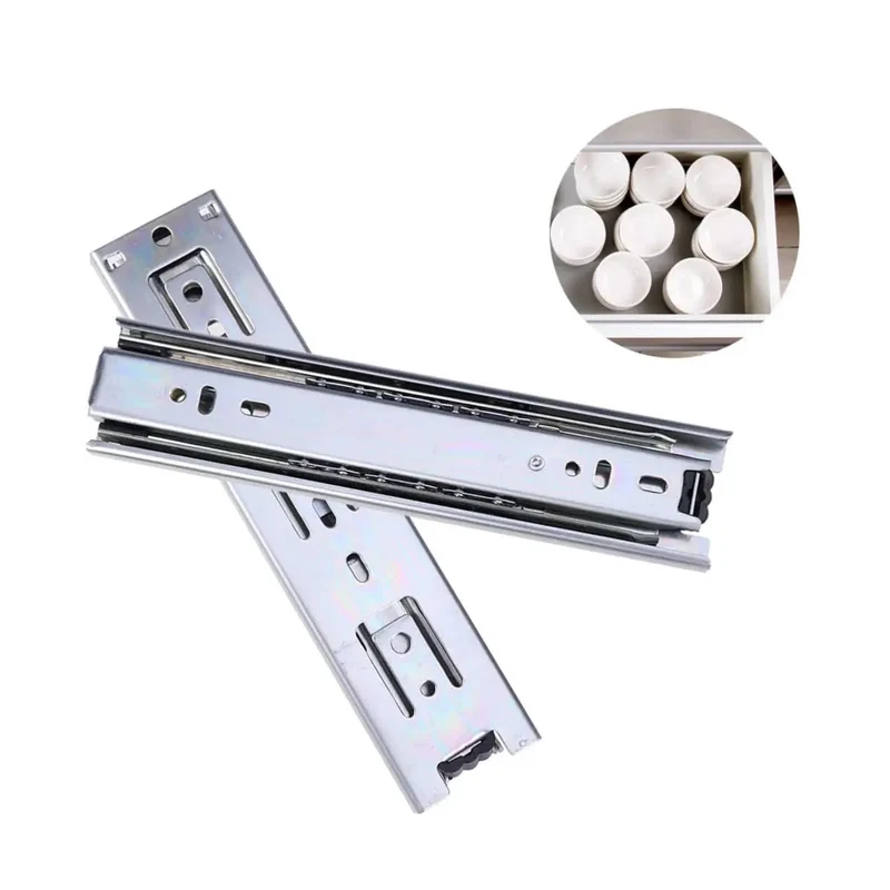 Heavy Duty Telescopic Drawer Slides 8 Inch Cabinet Rails Deliver A Silky Smooth Glide With Rock Solid Steel Ball Bearings Built Tough For Kitchen Organization And Home Makeovers Pack Of Two
