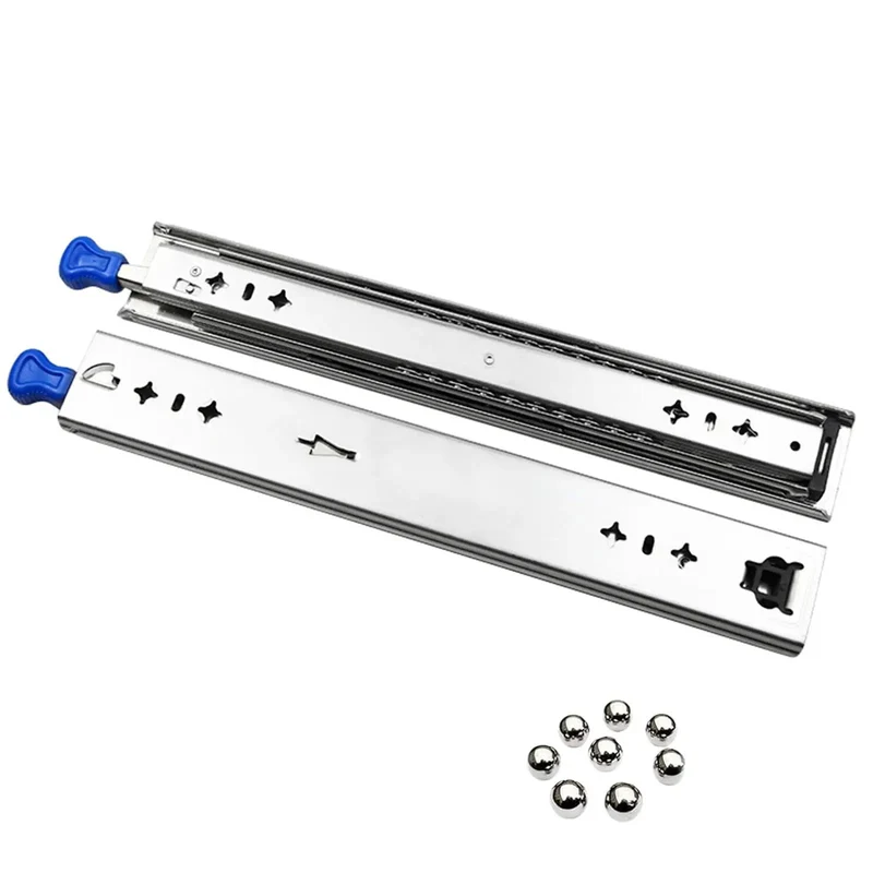 Heavy Duty Ball Bearing Drawer Slides Full Extension Steel Runners With Rubber Guard Furniture Hardware Built Like A Beast To Handle Maximum Weight Delivers Butter Smooth Roll