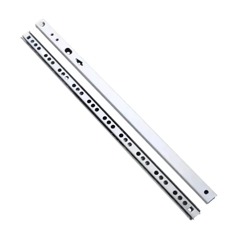 Rock Solid Heavy Duty Side Mounted Ball Bearing Drawer Slides Full Extension 17Mm Wide 9 Inch Cold Rolled Steel 2 Piece Set With Buttery Smooth Silent Glide For Home Cabinetry