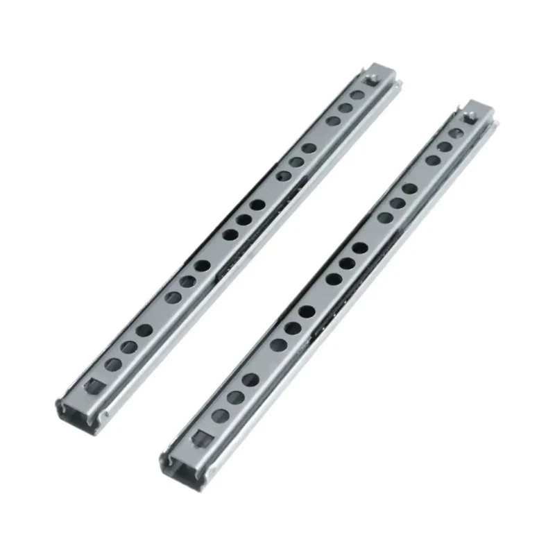 Heavy Duty Side Mounted Ball Bearing Drawer Slides Two Pack Full Extension Cabinet Hardware Built Like A Tank Slick Smooth Glide Action Total No Sweat Setup Cold Rolled Steel 17mm Wide Profile