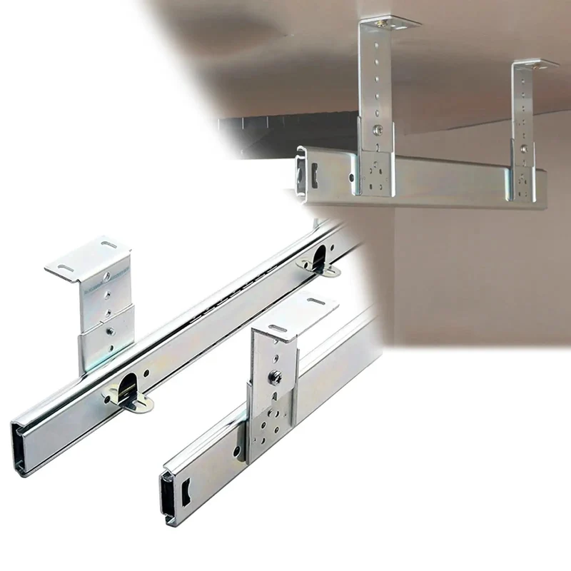Heavy Duty Under Desk Drawer Slides Adjustable Ball Bearing Rails Offer Bulletproof Stability And Slick Movement For Kitchen Cabinets And Shelving Units One Pair Hardware Kit