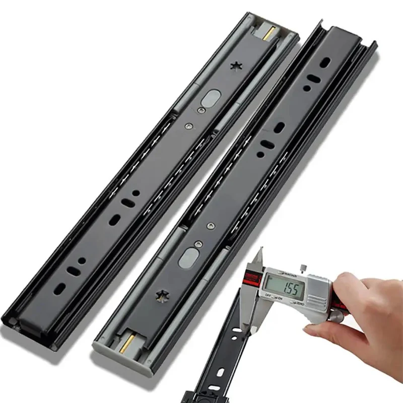 Heavy Duty Soft Close Drawer Slides With Full Extension Ball Bearing Rails For Rock Solid Cabinet Hardware And Desk Drawers Durable Telescoping Track System Delivers Slick Glide Movement Without Any Hassle Or Setup Blues