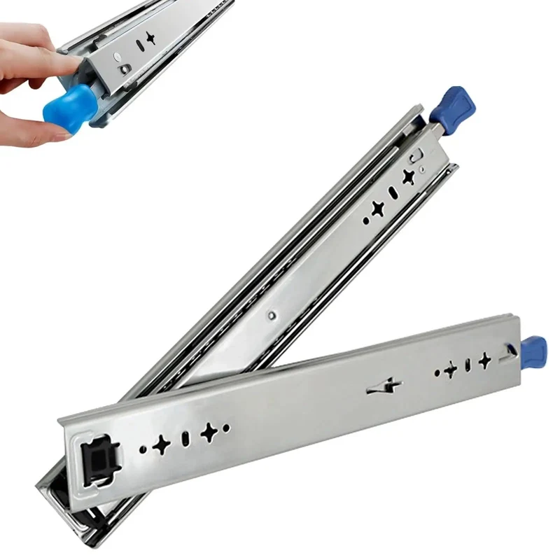 Heavy Duty Side Mount Drawer Slides Double Ball Steel Track Built Tough As Nails With Bidirectional Locking For Bedroom Drawers Slick Action No Drag Real Furniture Workhorse