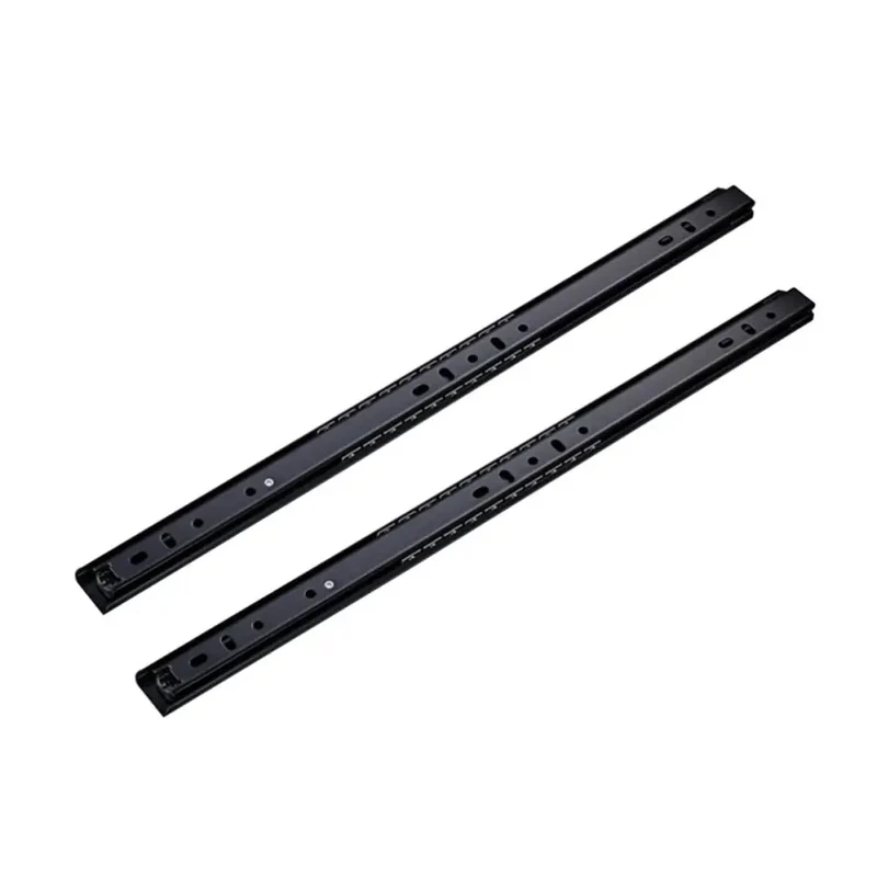 Heavy Duty Steel Ball Bearing Drawer Slides With Soft Close Action And Overload Safety Feature Ensuring Smooth Whisper Quiet Cabinet Closing Plus Rock Solid Cold Drawn Rail Construction Giving You Badass Full Extension Performance In A Tough Two Piece