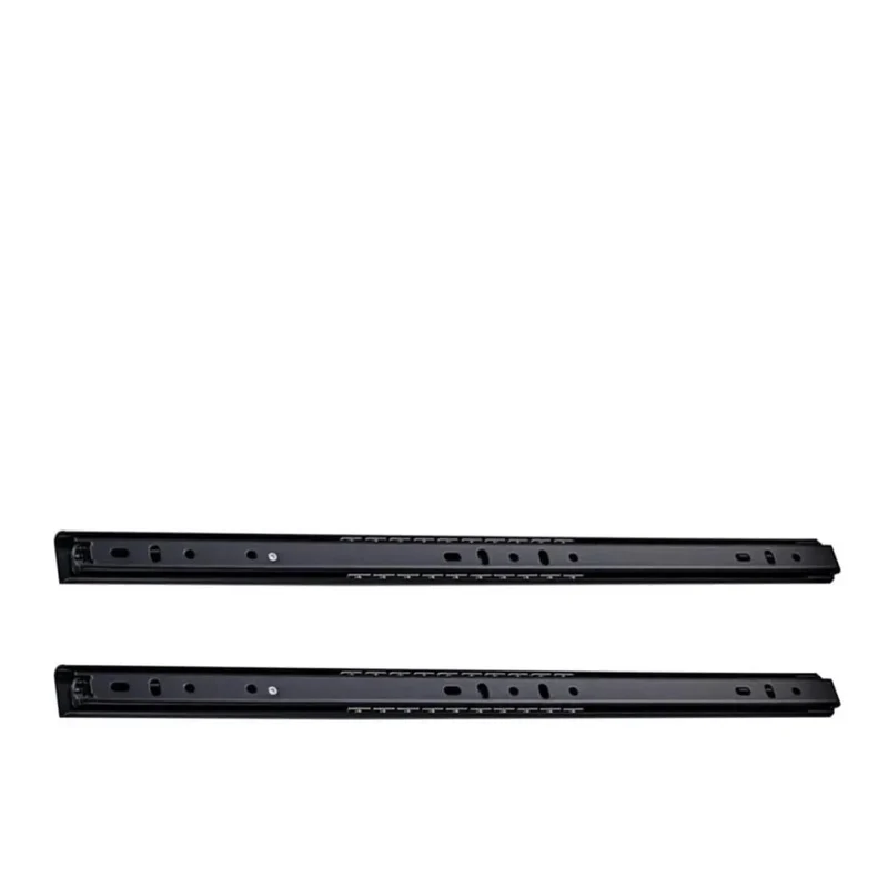 Pair Of Heavy Duty Steel Ball Bearing Drawer Slides With Knockout Soft Close Design Geared For Smooth Cabinetry Jobs And Furniture Upgrades That Look Absolutely Top Shelf