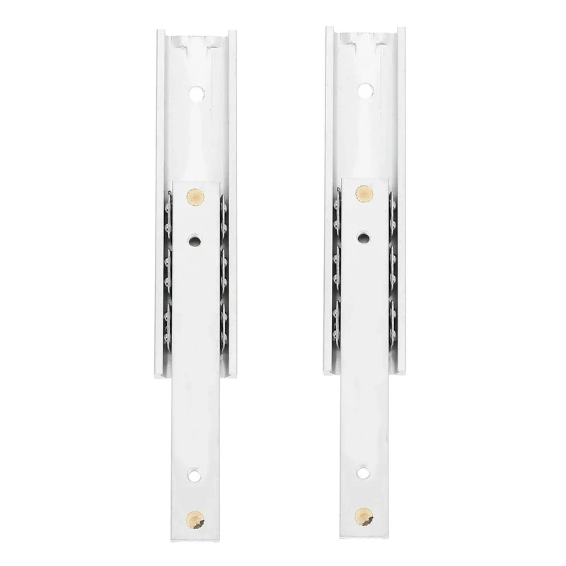Two Pack Heavy Duty Drawer Slides Smooth Gliding Cabinet Rails For Kitchen Cupboards Push And Pull Furniture Hardware No Sweat Installation Rock Solid 15.5 X 1.6 Cm Built Tough