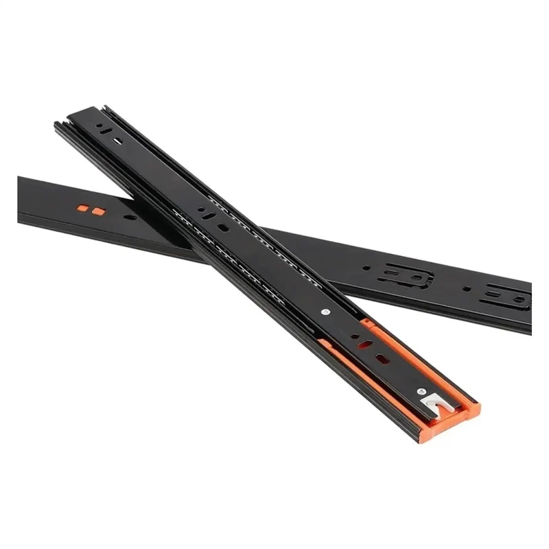 2 Piece Bottom Mounted Concealed Metal Drawer Slides Featuring Soft Close Buffer Action That Hides Away Underdrawers For Cabinets And Furniture Builds Promising Rock Solid Durability And Silky Smooth Gliding Performance