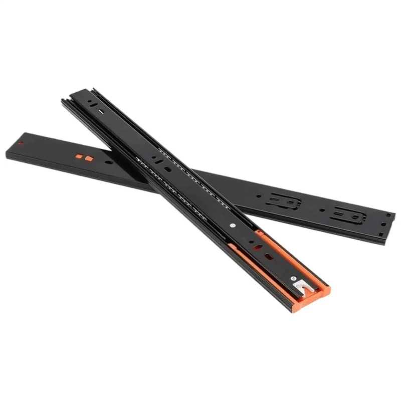 Two Piece Metal Buffer Drawer Slides Boasting Hella Smooth Soft Close Glide Mechanism With Bottom Mounted Concealed Track For Heavy Duty Cabinet Hardware That Seriously Steals The Show
