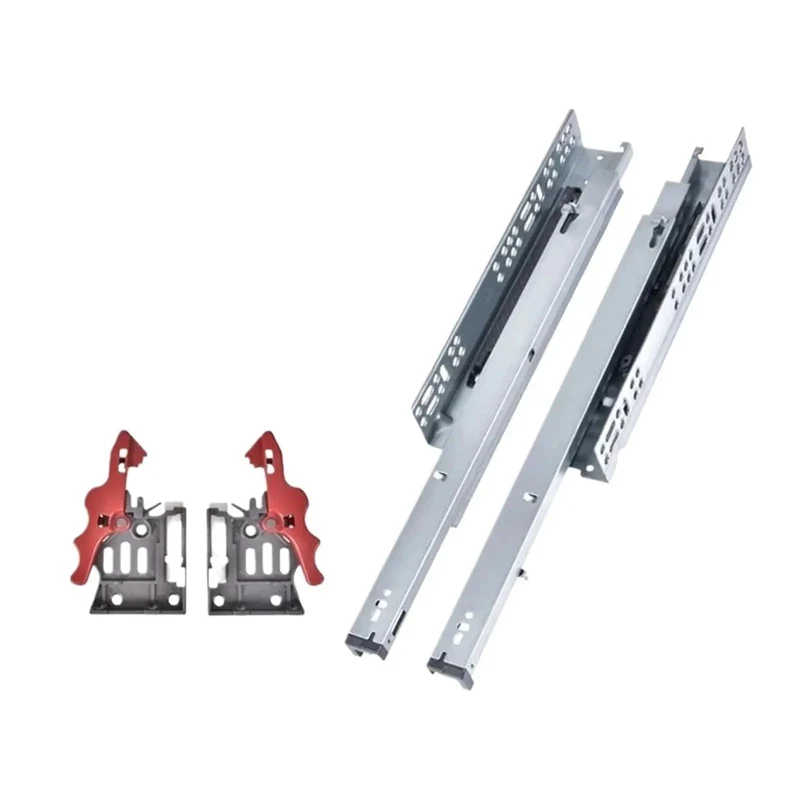Heavy Duty Undermount Concealed Drawer Slides Featuring Hella Smooth Glide Motion And Professional Grade Steel Construction For Kitchens And Workshops Built Tough Without Any Exposed Mounting Parts 1 Pair