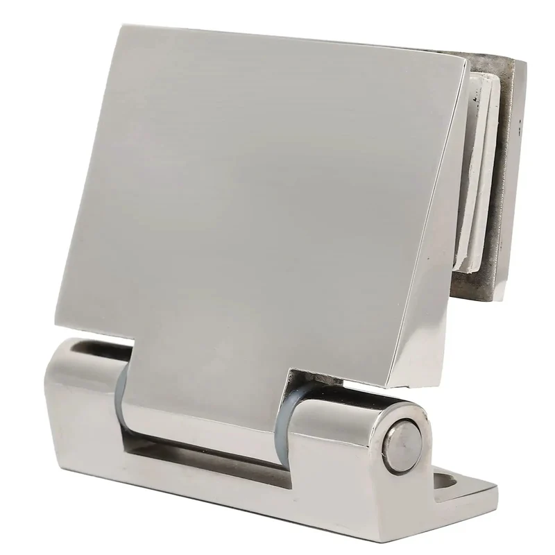 Top Shelf 304 Stainless Steel Glass Door Hinge For 8 To 12 Millimeter Toughened Glass Rock Solid Design With Zero Hassle Polish Finish And Quick Mount Kit For Bathroom Doors