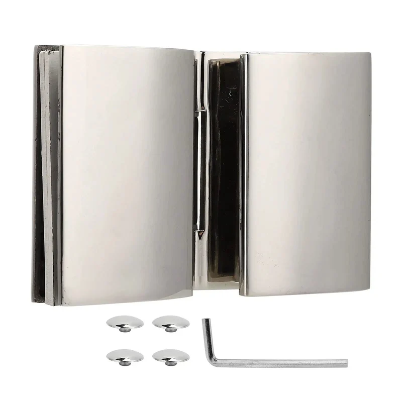 Heavy Duty Stainless Steel Glass Door Hinges With Slick Polished Finish Zero Hassle Installation Rock Sturdy Toughened Glass Furniture Hardware Buttery Smooth Secure Mounting