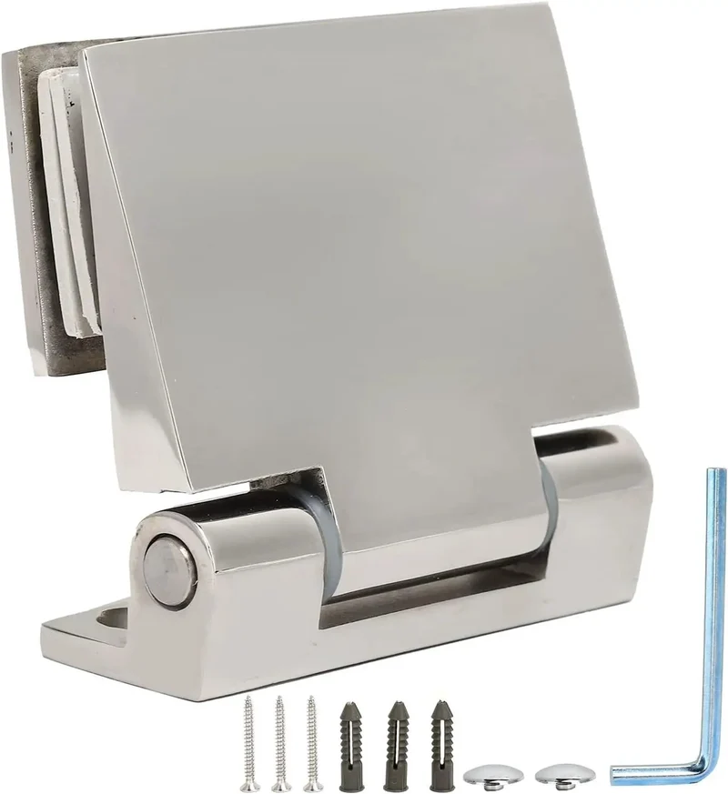 Rugged Frameless Glass Door Hinges Crafted From Top Tier 304 Stainless Steel Heavy Duty Hardware That Handles Toughened Panels Without Breaking A Sweat Includes Basic Mounting Kit