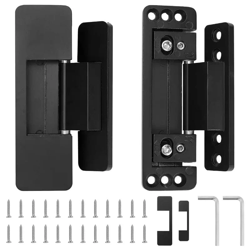 Four Pack Stealth Matte Black Hidden Door Hinges Straight Up Smooth And Built Legit With Rust Proof Zinc Alloy Plus Adjustable Silent Close Specs For Zero Hassle Cabinet Mounting And Quick Weekend Upgrades Across Main Street Homes