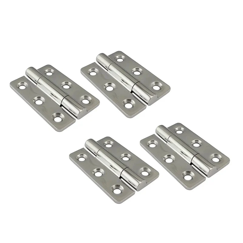 4 Pack 120 Mm 304 Stainless Steel Hinges Featuring A Kickass Mirror Polish Finish For Marine Boat Hardware And Heavy Duty Cabinet Doors Solid Metal Braces That Are Built Like Tanks And Guarantee Smooth Operation On Every Single Home Or Commercial Project
