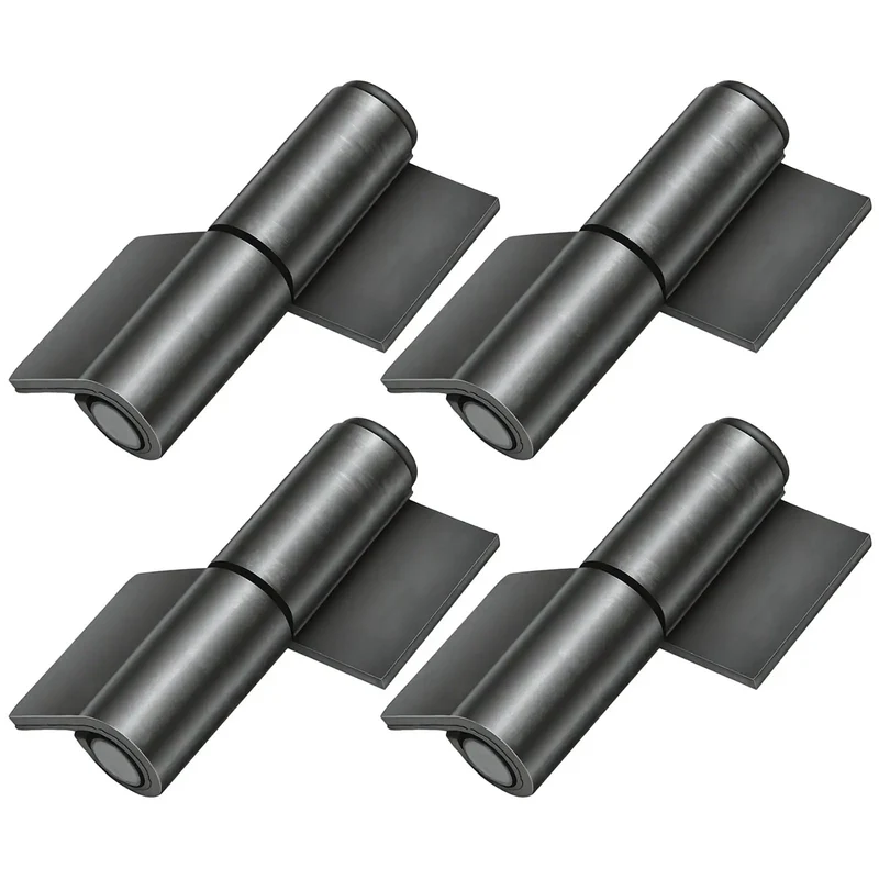 Top Shelf Heavy Duty Flag Shaped Hinges Built Tough With 4.2mm Solid Steel For Smooth Swinging Motion On House Garage And Trailer Doors Quick Install Four Pack