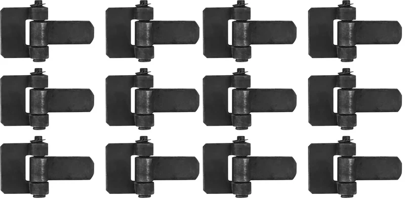 Badass Weld-On Trailer Hinges Beefy Strap Style Long Leaf Door Hinge Carbon Steel 5-1/8 by 3-1/4 Inch for Toughest Jobs Rock Solid Construction Pack of Two