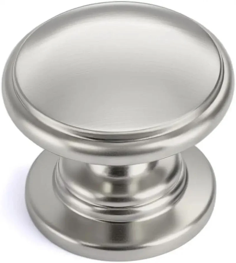 Top Shelf Brushed Nickel Cabinet Knobs, Fresh Silver Drawer Pulls, Solid Zinc Alloy Hardware, Rust Resistant 5 Pack With No Sweat Setup For Dressers And Cupboards