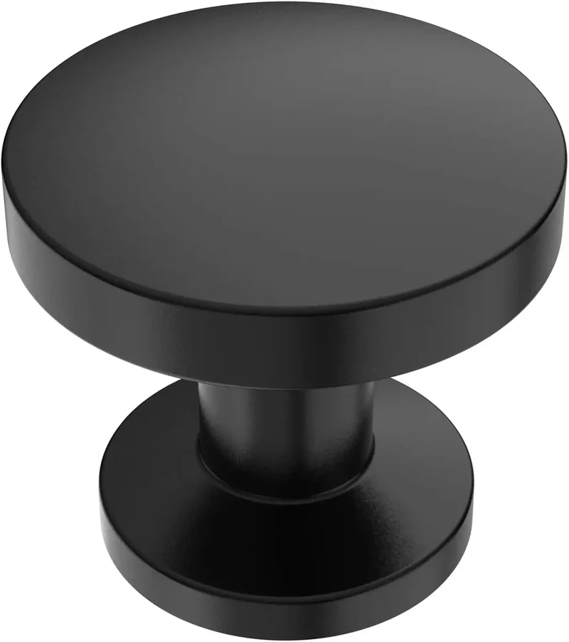 Rock Sick Matte Black Cabinet Knobs, 30-Pack Solid Round Designs For Kitchen And Closet Glow Up. These Dope Drawer Pulls Drop Swag On Your Furniture Upgrade, Hitting Different With Heavy Duty Build And Clean Finish Keeping Your Home Fit Looking Fly.