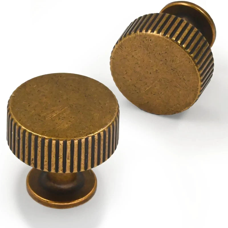 Slick Antique Brass Cabinet Knobs Two Pack Single Hole Round Drawer Pulls For Kitchen Cupboards And Dressers Dead Simple Install Heavy Duty Metal Hardware That Delivers A Major Glow Up To Your Favorite Furniture Pieces