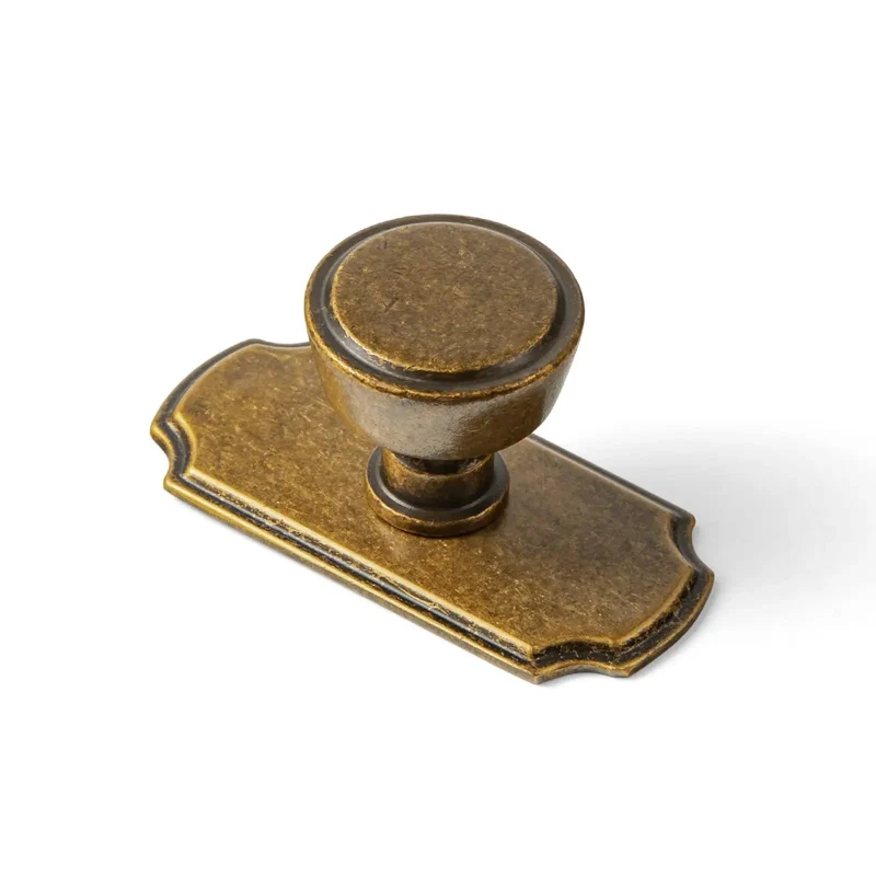 6 Pack Cabinet Knobs Antique Brass Zinc Alloy Backplates Kitchen Drawer Pulls Bathroom Handles Furniture Hardware Upgrade Your Setup With This Solid Retro Vibe And Super Slick Metallic Shine
