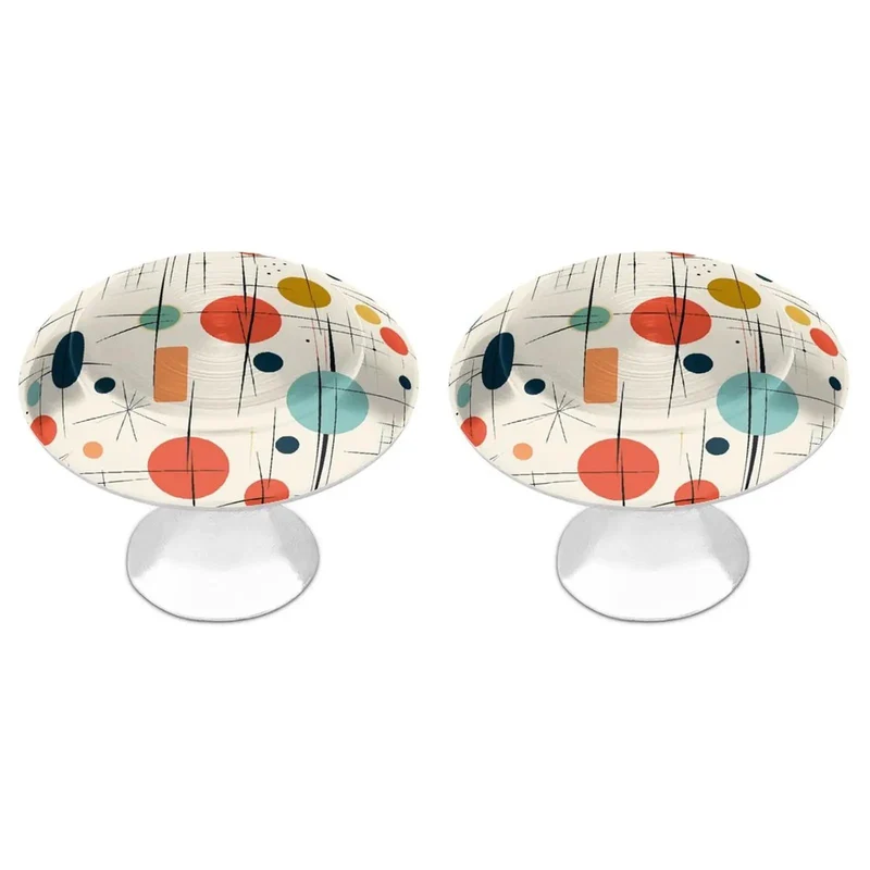 Top Notch Modern Mid Century Round Cabinet Knobs With Included Screws For Kitchen Drawers And Furniture Slick Hardware Upgrade No Sweat Easy Setup Set Of Two
