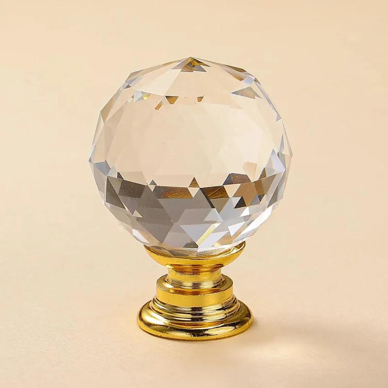 Dang Fancy 30mm Diamond Cut Crystal Cabinet Knobs With Clear Gold Alloy Base Super Smooth Drawer Handles For Kitchen Cupboards Dresser Wardrobe Furniture 6 Pack Solid Glass Pulls Pretty Darn Beautiful