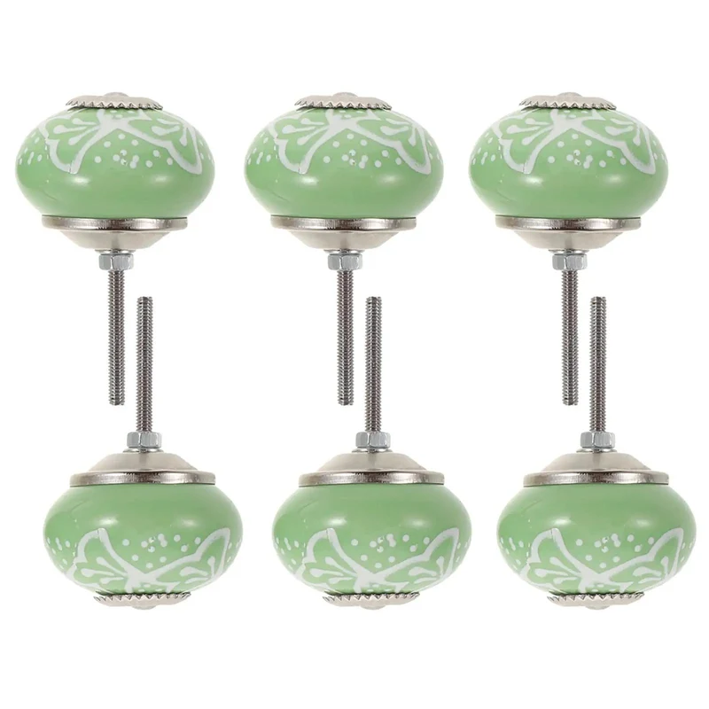 Top Shelf Vintage Floral Ceramic Cabinet Knobs And Drawer Pulls Set To Freshen Your Space With A Darn Cute 40mm Round Design For Easy Furniture Upgrades Slick Handles That Feel Totally Sweet Now