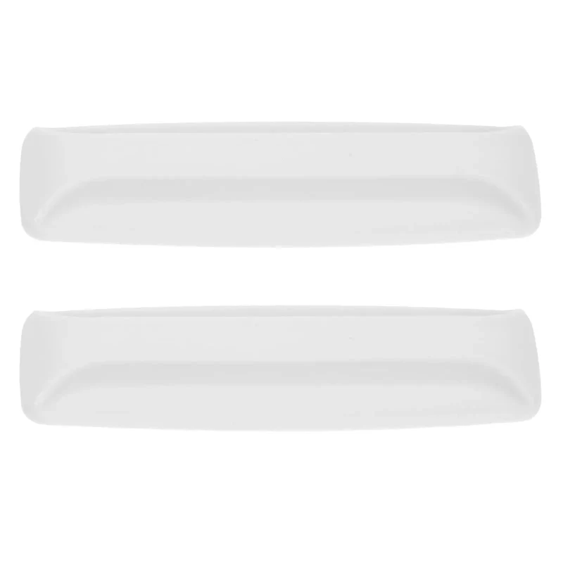 Top Grade No Hassle Self Adhesive Cabinet Handles Pair White Pp Drawer Knobs Wardrobe Pulls Quick Snap Mount Rock Solid Material Slick Easy Clean Surface For Homes