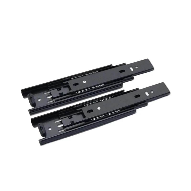 Heavy Duty Black Bottom Mounted Drawer Slides Featuring A Stealth Concealed Undermount Build With Tough As Nails Steel Construction For Silky Smooth And Seriously Reliable Cabinet Glide