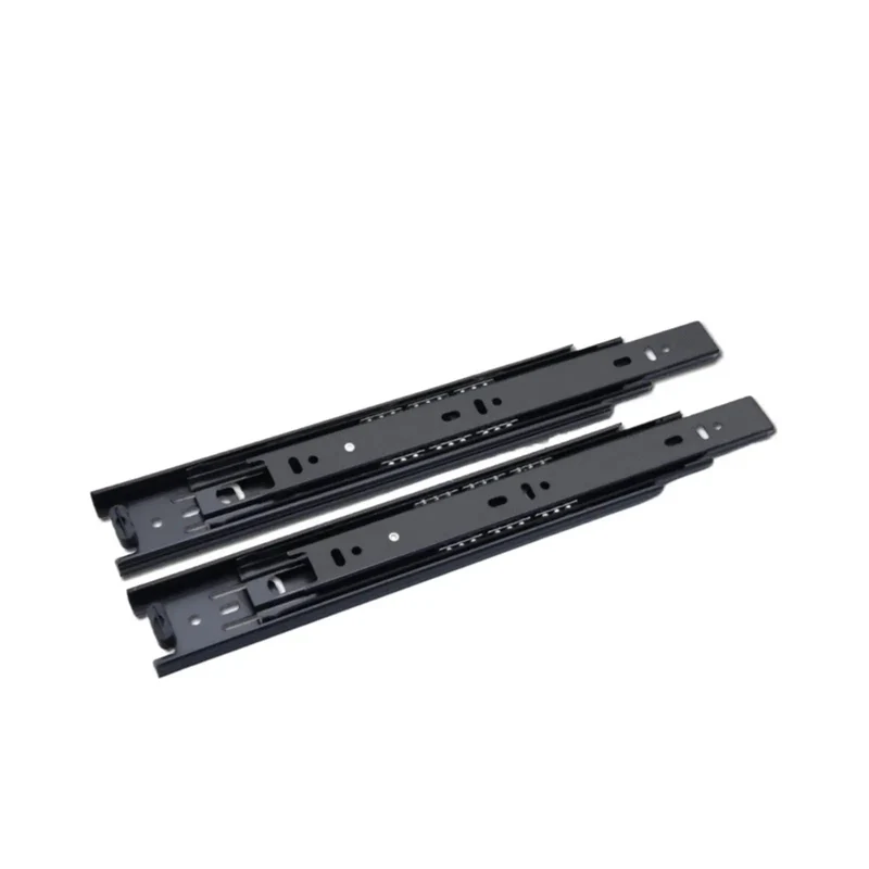 Heavy Duty Black Bottom Mount Drawer Slides Featuring Dead Smooth Gliding Action And Totally Rock Solid Concealed Bracket System For Modern Kitchen Cabinetry And Garage Storage