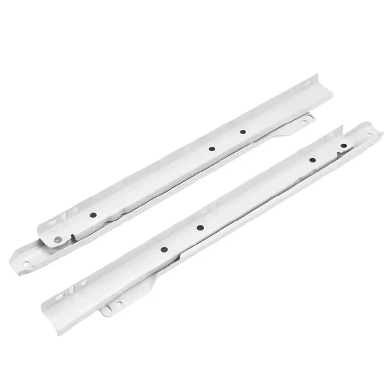 Heavy Duty Side Mounted Ball Bearing Drawer Slides Pair Knockout Smooth Gliding Keyboard Pull Out Tray For Computer Desk Full Extension Cold Rolled Steel Tracks Super Slick Performance Exactly 14 Inches Long