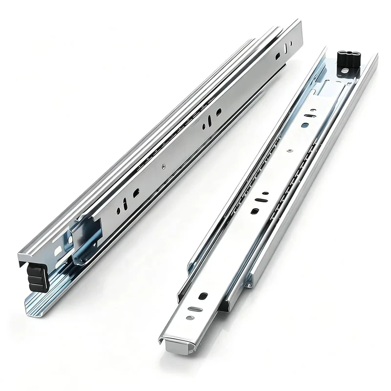 Premium Heavy Duty Full Extension Drawer Slides, Dead Smooth Side Mount Ball Bearing Cabinet Rails, Locking And Rust Resistant 58 Inch Hardware For Office Desks And Storage Chests