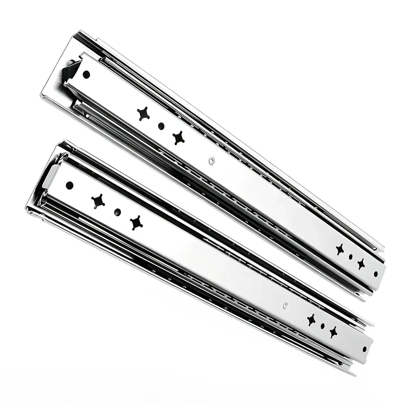 Heavy Duty Full Extension Drawer Slides Secure Locking Side Mount Ball Bearing Guide Tracks For Workshop Cabinets And Toolboxes 44 Inch Smooth Rolling Rust Resistant Steel Cabinet Runners