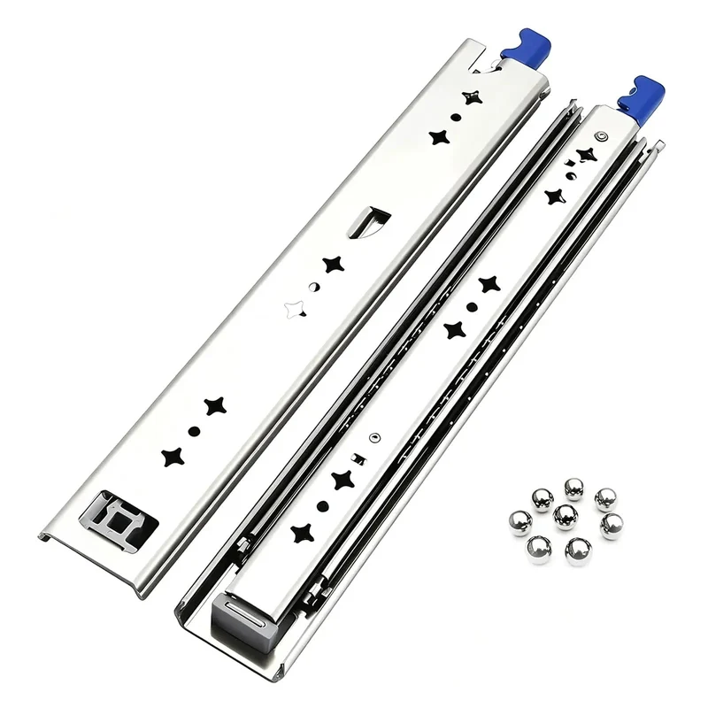 Heavy Duty Ball Bearing Drawer Slides One Pair Smooth Glide Full Extension With Auto Lock Latch And Quick Release Side Mount No Sweat Setup For Garage Cabinets Workbench 12 Inch
