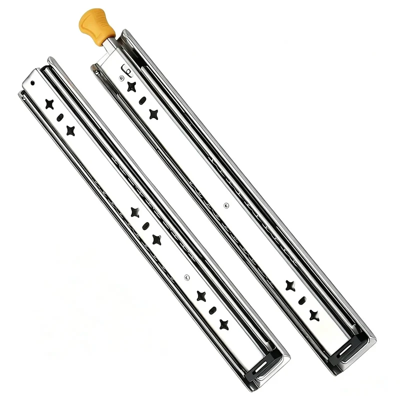 Heavy Duty Locking Drawer Slides Full Extension Double Ball Bearing Rails Side Mount Runners For Tool Chests Rv Camper And Garage Storage Rock Solid Cold Rolled Steel Smooth Glide Tracks 12 Inch