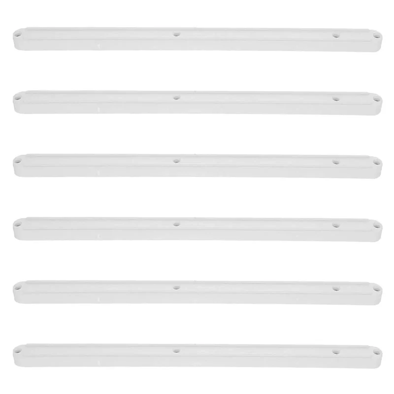 Six Piece White ABS Bottom Mount Drawer Slides Slick As Grease Cabinet Guide Rails Perfect For Kitchen Drawers Dressers And Wardrobes Quick Setup Heavy Duty Furniture Upgrade Kit
