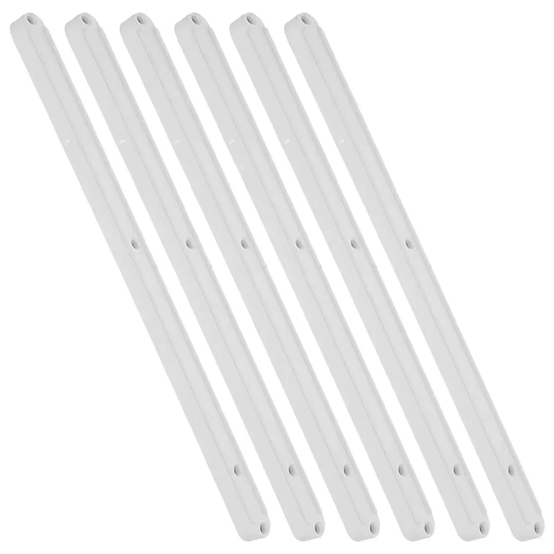 Six Piece Set Of White Plastic Drawer Slides For Kitchen Cabinets Featuring Precision Groove Tracks For No Sweat Assembly Breezy Do It Yourself Installation And Smooth Operator Glide Performance Each Time
