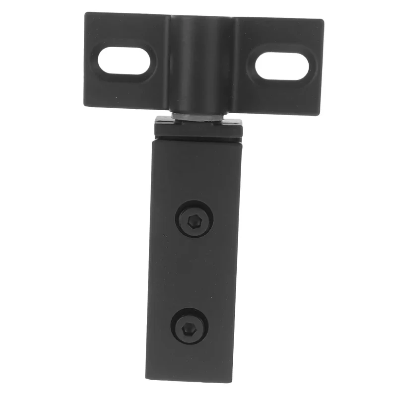 Heavy Duty Stainless Steel Shower Door Hinge With Dual Hole Pivot, Black Metal Bathroom Hardware For Frameless Glass Enclosure, Badass Heavy Duty Build With Knockout Stability