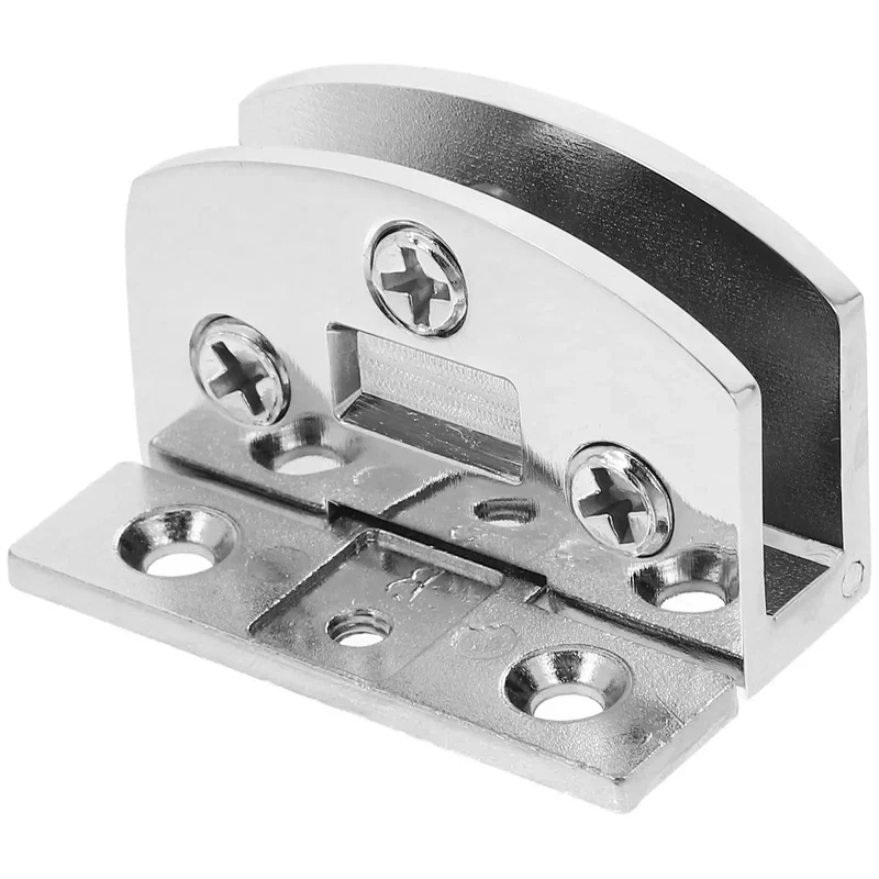 Heavy Duty Stainless Steel Glass Door Hinges With No Sweat Drill Free Mount For Tempered Glass Panels Slick Silent Swing Display Cabinet Hardware Silver Finish Top Shelf Craftsmanship