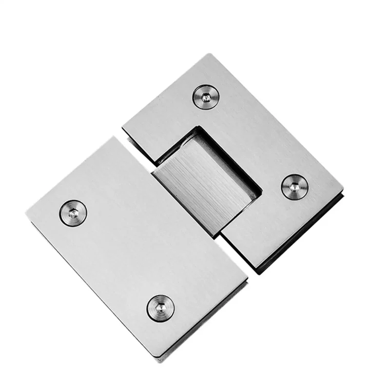 Heavy Duty Stainless Steel Bathroom Shower Frameless Glass Door Hinge Clamp Featuring 180 Degree Pivot And Killer Brushed Finish Rock Solid Daily Use Hardware