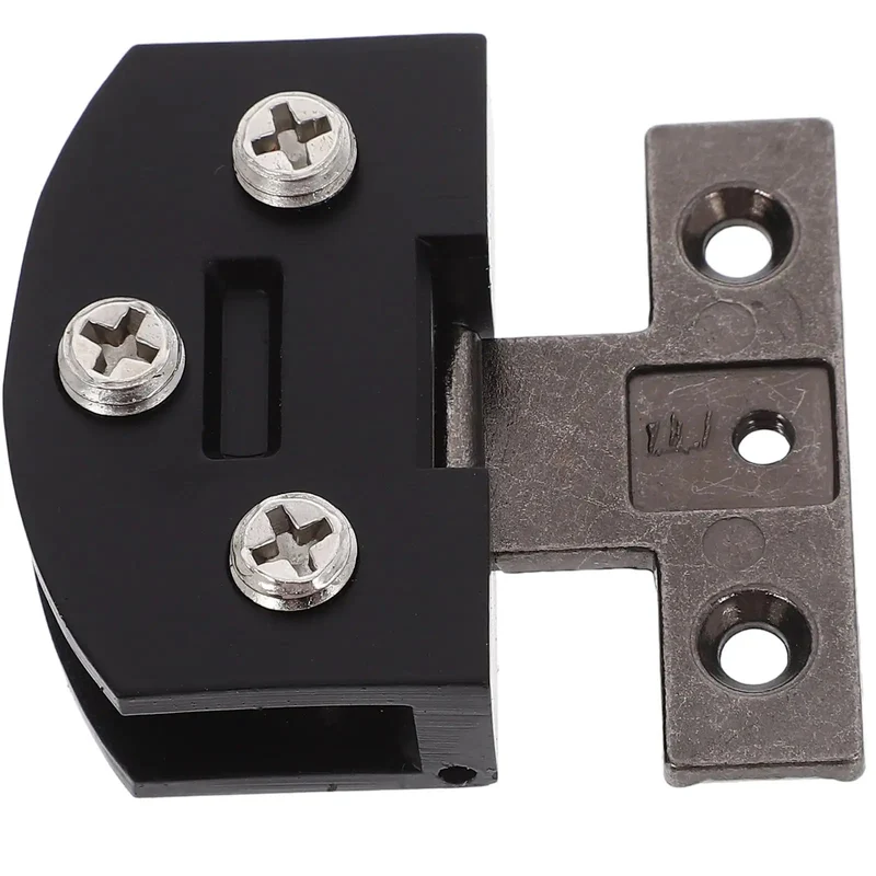 Hassle Free Adjustable Glass Cabinet Hinges For Tempered Frameless Doors With No Mess Install In Matte Black Finish Heavy Duty Design For Wine Cellars And Showcase Shelving
