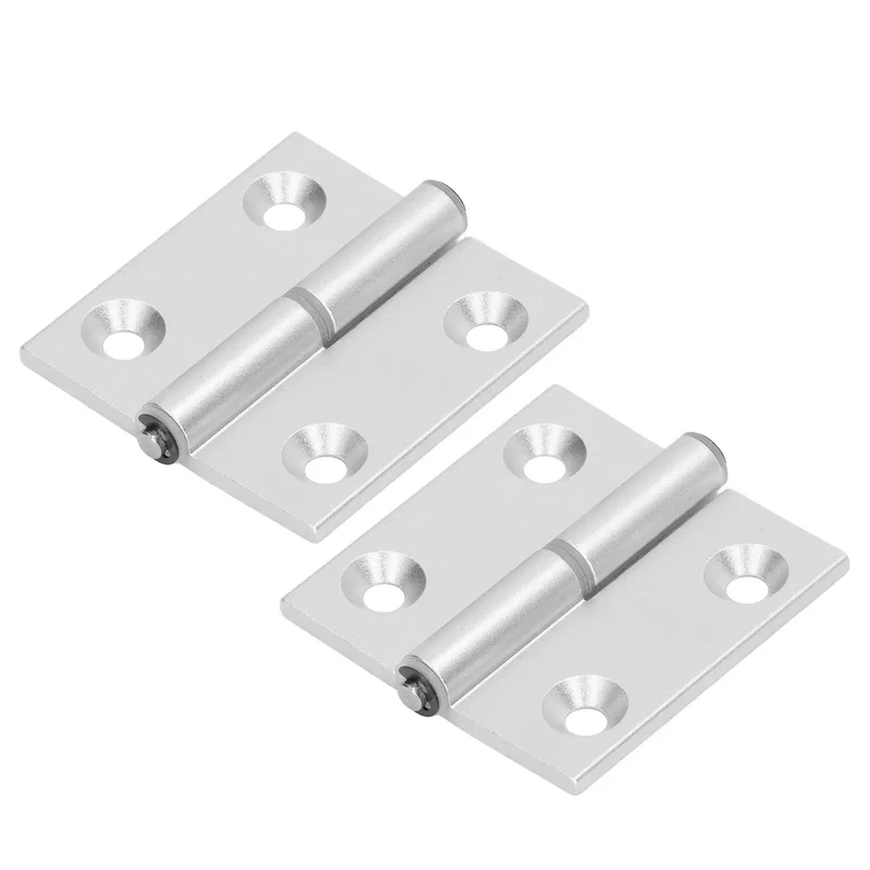 Heavy Duty Aluminum Door Hinges for Cabinets and Furniture Featuring Slick Resin Bushings High Hardness Construction for Ridiculous Durability and Zero Friction Motion in Every Swing Set of 2