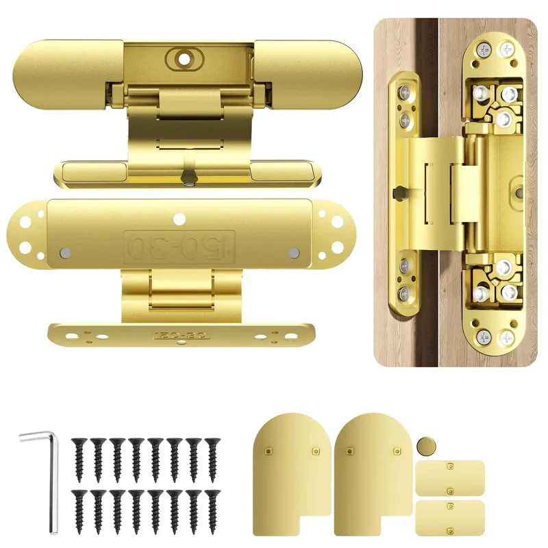 Rock Solid Heavy Duty 6 Inch Hidden Door Hinge With No Drama 3 Way Adjustment For Secret Doors That Align Like A Dream And Hold Tighter Than A Drum Every Single Time You Use It