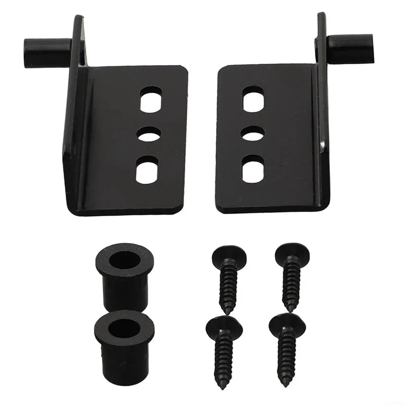 Pair Of Heavy Duty Iron Hinges With Bushings And Protective Plastic Caps Perfect For Wooden Doors Kitchen Cabinets And Furniture Easy Installation To Boost Stability And Style Delivering Rock Solid Performance You Can Lean On For The Long Haul