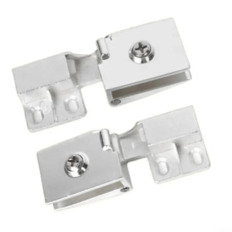Heavy Duty Frameless Glass Door Hinges For 6mm Cabinets Showers And Bookshelves With TPE Washers Rustproof Galvanized Alloy Hella Durable Anti Scratch Silver Hardware