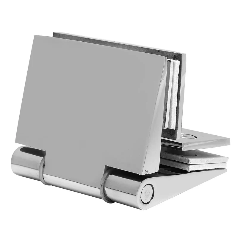 Heavy Duty Beveled Double Sided Shower Door Hinge Fits 8 To 12 Mm Tempered Glass Crafted From Corrosion Free 304 Stainless Steel Rock Solid Mount For Quick Home Bath And Shower Upgrade