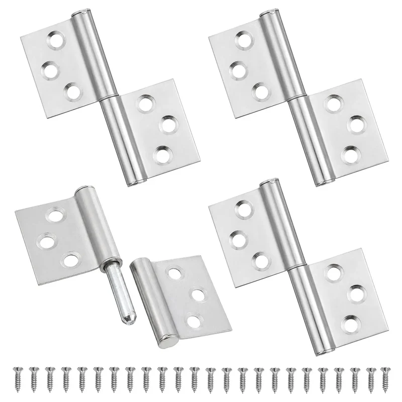 3 Inch Stainless Steel Lift Off Hinges Set Of 4 With Mounting Screws For Cabinets And Doors Rock Solid Build And Hassle Free Setup Makes Renovation Projects A Total Breeze For The Whole Crew