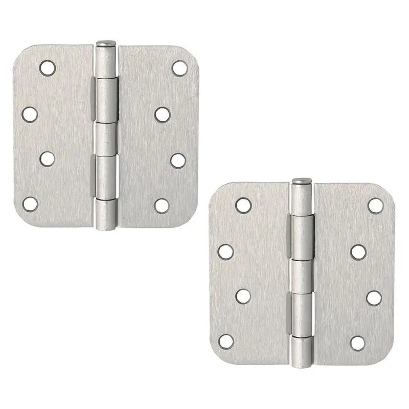 Four Inch Satin Nickel Interior Door Hinges Two Pack Rock Solid Steel Build Delivers Smooth Swinging Action And Knockout Durability For Standard Residential Doors Sweet Spot For DIY Renovations And Everyday Heavy Duty Tasks