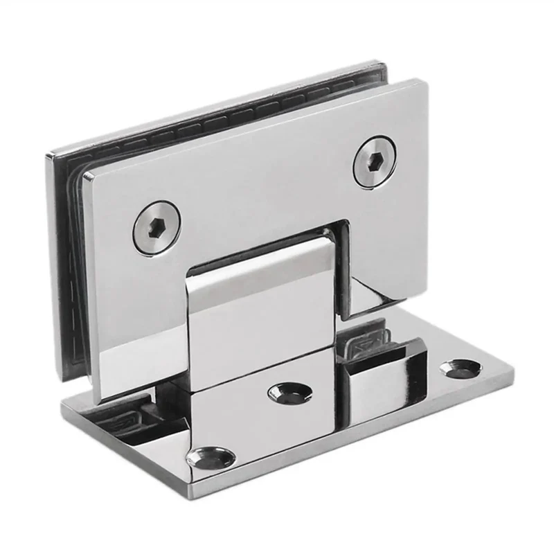 Heavy Duty Stainless Steel Frameless Glass Shower Door Hinge Two Way Pivoting Silent Closure 90 Degree Range Rock Solid Bathroom Hardware Built Tough For Strong Bearing Capacity And Daily Grind